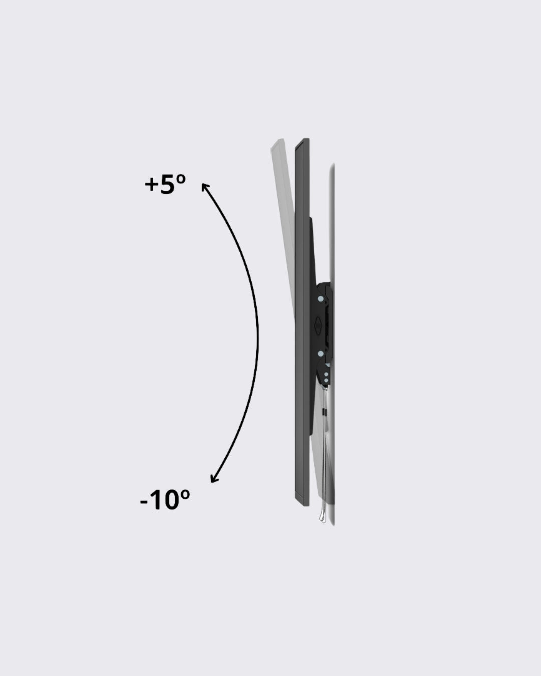 Soporte TV de Pared Inclinable ⎮ LEVEL - ROSTRO