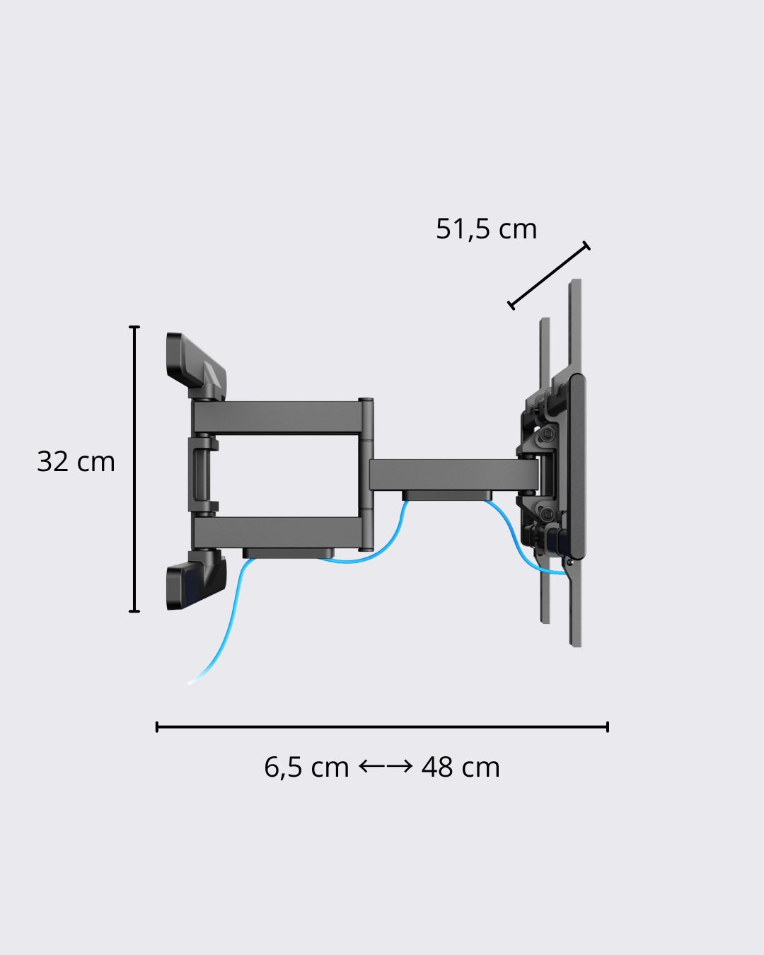 Soporte TV de Pared Articulado ⎮ RAMA - ROSTRO