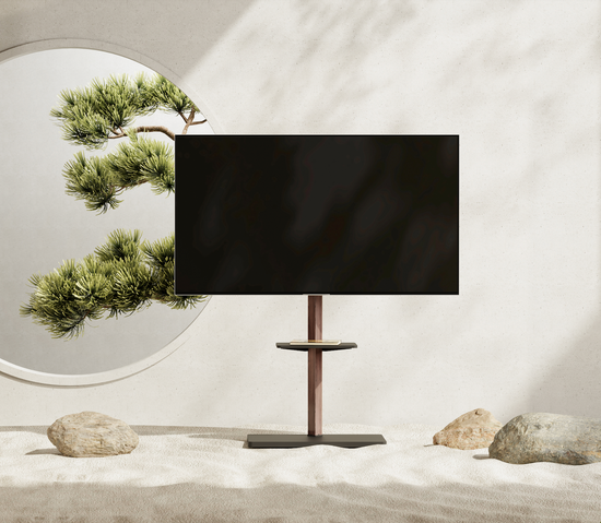 Muebles Tv Soporte TV De Pie De Base De Efecto Mu00e1rmol Regulable En Altura Soporte De Suelo Para Televisiu00f3n Universal Para De 40"-75", VESA 600x400mm, Garga De 40kg, Estilo Morderno (Negro Soporte